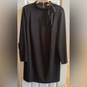 Calvin Klein Tie Neck Long Sleeve Sheath Dress - Size 12